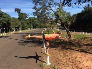 Os exercícios físicos viraram rotina e agora profissão.