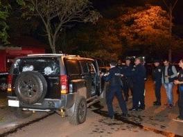Carro de Jorge Rafaat metralhado na noite de 15 de junho deste ano (Foto: Leo Veras)