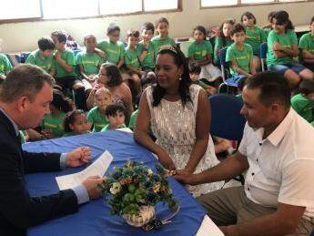 Alunos estavam esperançosos com o casamento em sala de aula. (Foto: Assessoria TJMS)