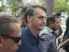 Jair Bolsonaro, do PSL, chega para votação nO Rio de Janeiro. (Foto: Divulgação Agência Brasil).