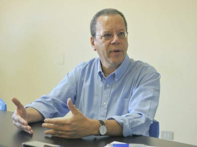 Marcelo Bluma, candidato do PV ao governo, durante entrevista ao Campo Grande News. (Foto: Alcides Neto/Arquivo).