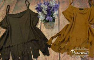 Blusa suede com franja R$59,90 - Foto Divulgação