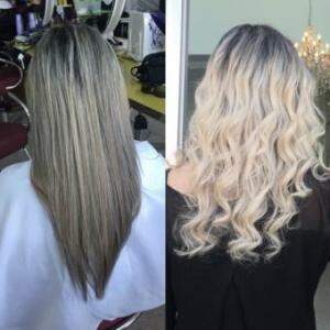 Recuperação do cabelo da Christiane, depois que conheceu Daliton e abandonou o shampoo roxo. Foto: Daliton Jorge