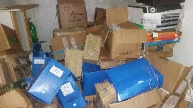 Quitinete encontrada no Indubrasil, com documentos recolhidos pela PF (Foto/Arquivo:Direto nas Ruas)