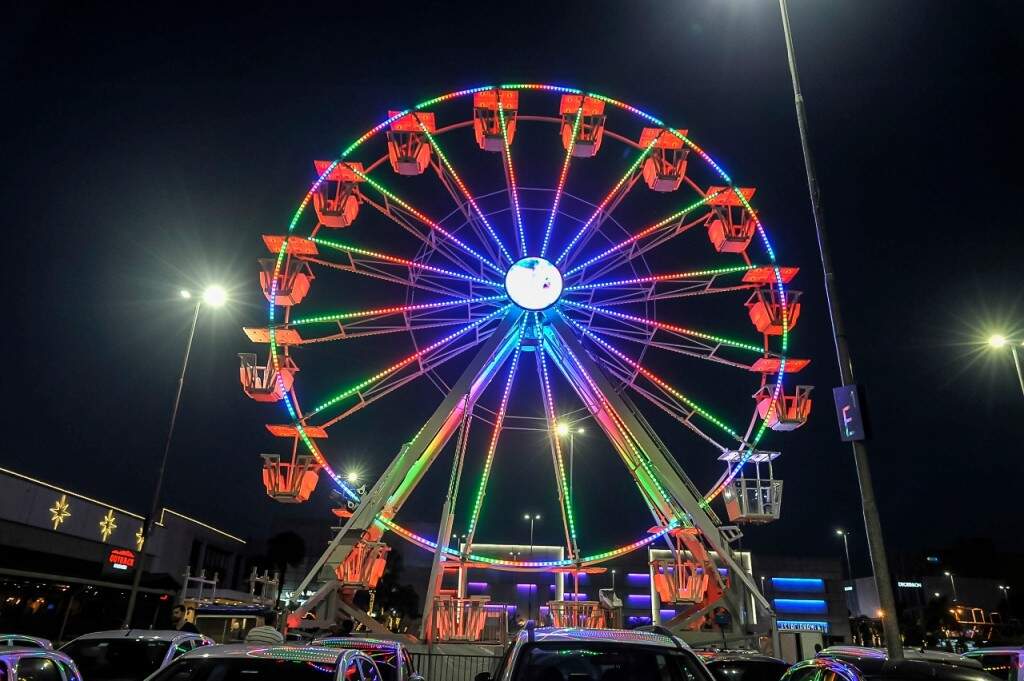 Roda Gigante E Play Ground Casa Da Arvore Sao Atracoes Para As Modelo De Cartaz De Carnaval Com Roda Gigante Vetor Gratis