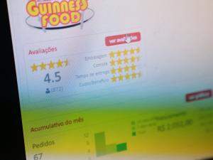 A avaliação positiva no aplicativo é motivo de orgulho.