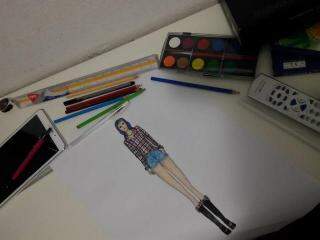 Desenhos de Suzana quando ainda se dedicava à moda. (Foto: Reprodução/Facebook)