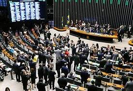 Plenário neste domingo em sessão histórica na Câmara dos Deputados. (Foto: Portal da Câmara)
