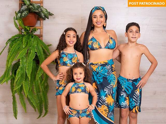 moda praia para familia