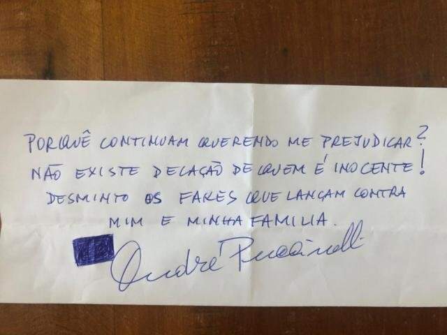 Ex-governador assinou bilhete negando delação de Beth Puccinelli e criticando "fakes". (Foto: MDB/Divulgação)
