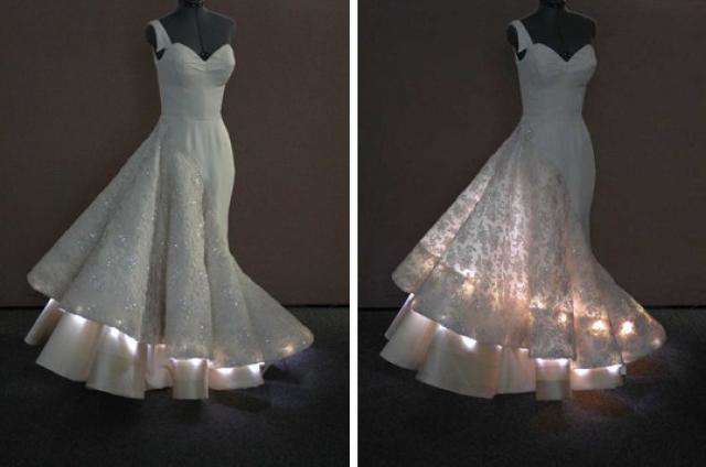 vestido de noiva com led