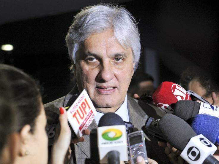 Delcídio do Amaral, ex-senador, durante entrevista no Senado em 2015 (Foto: Jane de Araújo/Agência Senado)