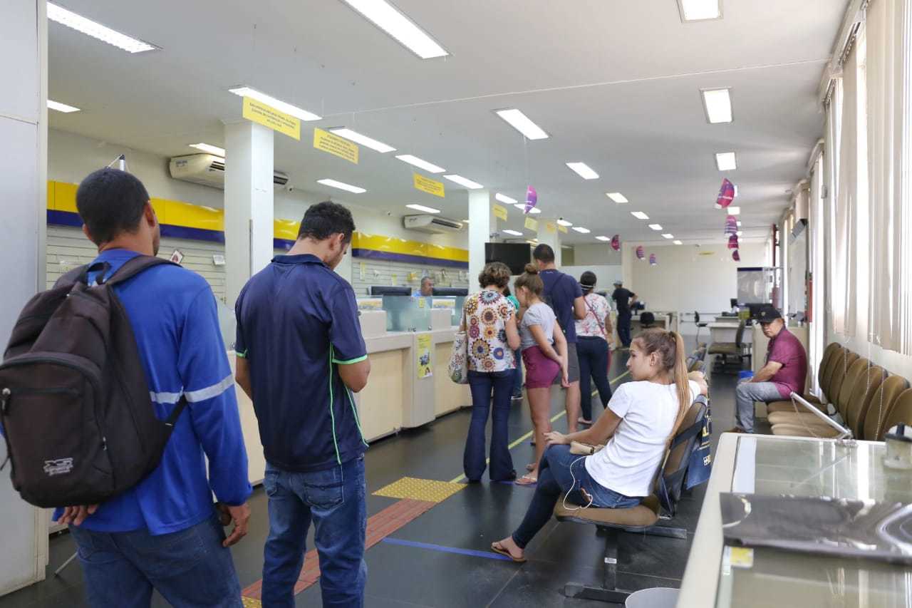 Agência da Avenida Calógeras registrou aumento na procura pelo serviço de regularização do CPF (Foto: Paulo Francis)