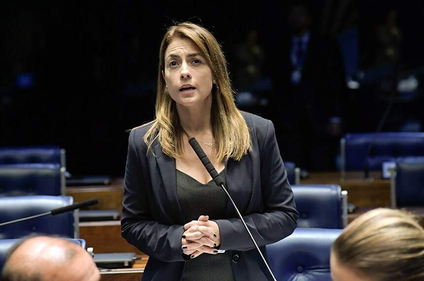 Senadora Soraya Thronicke (PSL), durante sessão (Foto: Roque de Sá/Agência Senado)