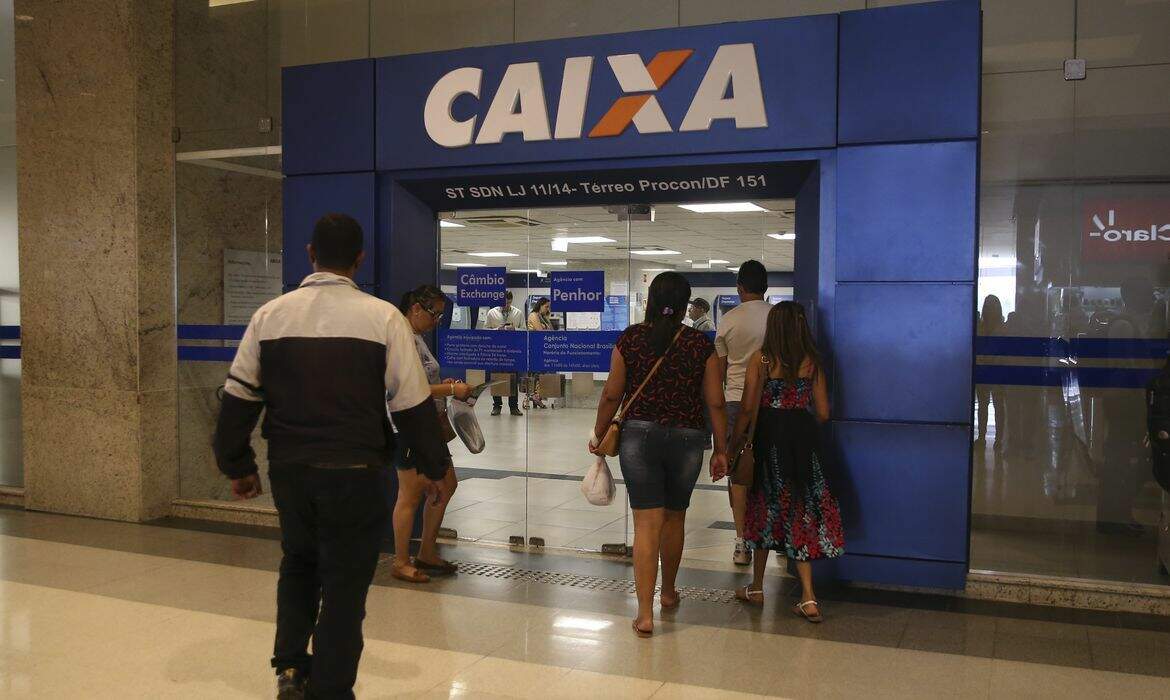 Agência bancária da Caixa, um dos bancos onde podem ser feitos saques. (Foto: Agência Brasil)