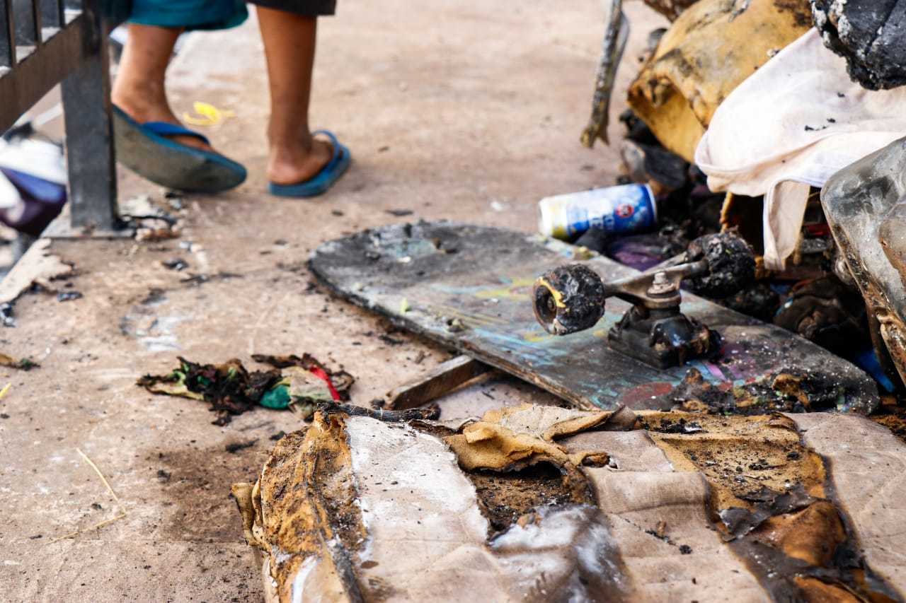 Fogo atingiu colchão e se alastrou rapidamente pelo quarto onde estavam as crianças (Foto: Arquivo/Henrique Kawaminami)