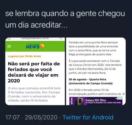 Ano de 2020 iludiu jornal e Kamila com um monte de feriados para viajar