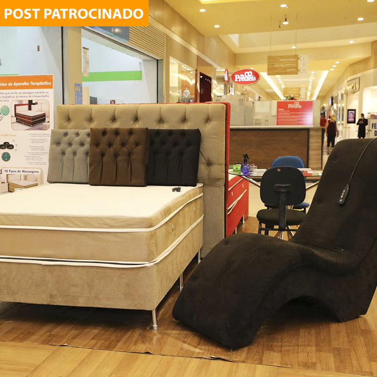 Na Relax Live, você compra o colchão terapêutico e pode levar também uma cabeceira personalizada. (Foto: Kisie Ainoã)