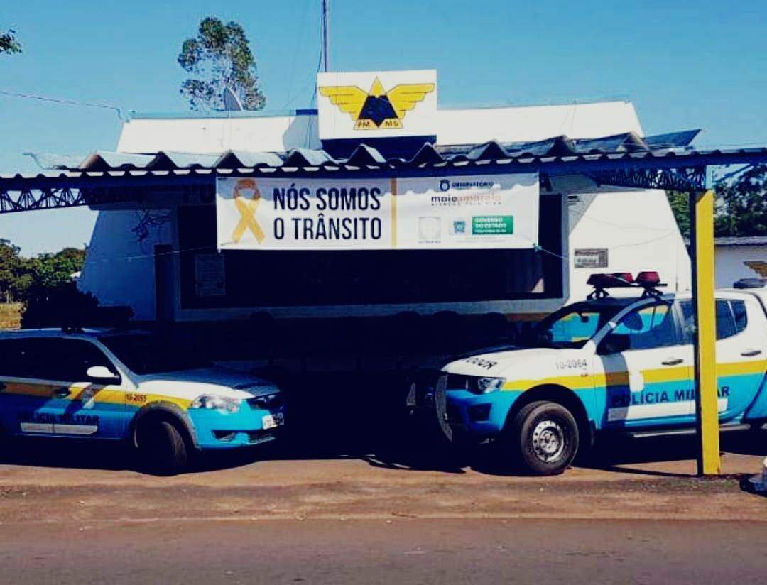 Posto da Polícia Militar Rodoviária na MS-156, onde homem foi ressuscitado por policiais (Foto: Divulgação)