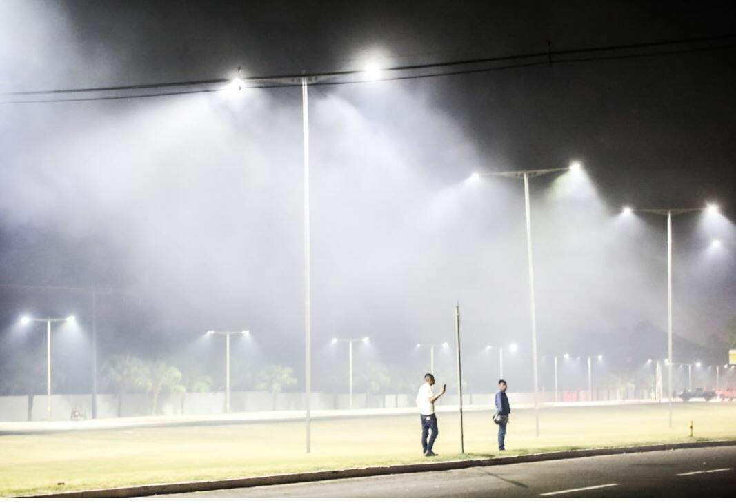 Smoke screen on Avenida Duque de Caxias.  (Photo: Marcos Maluf)