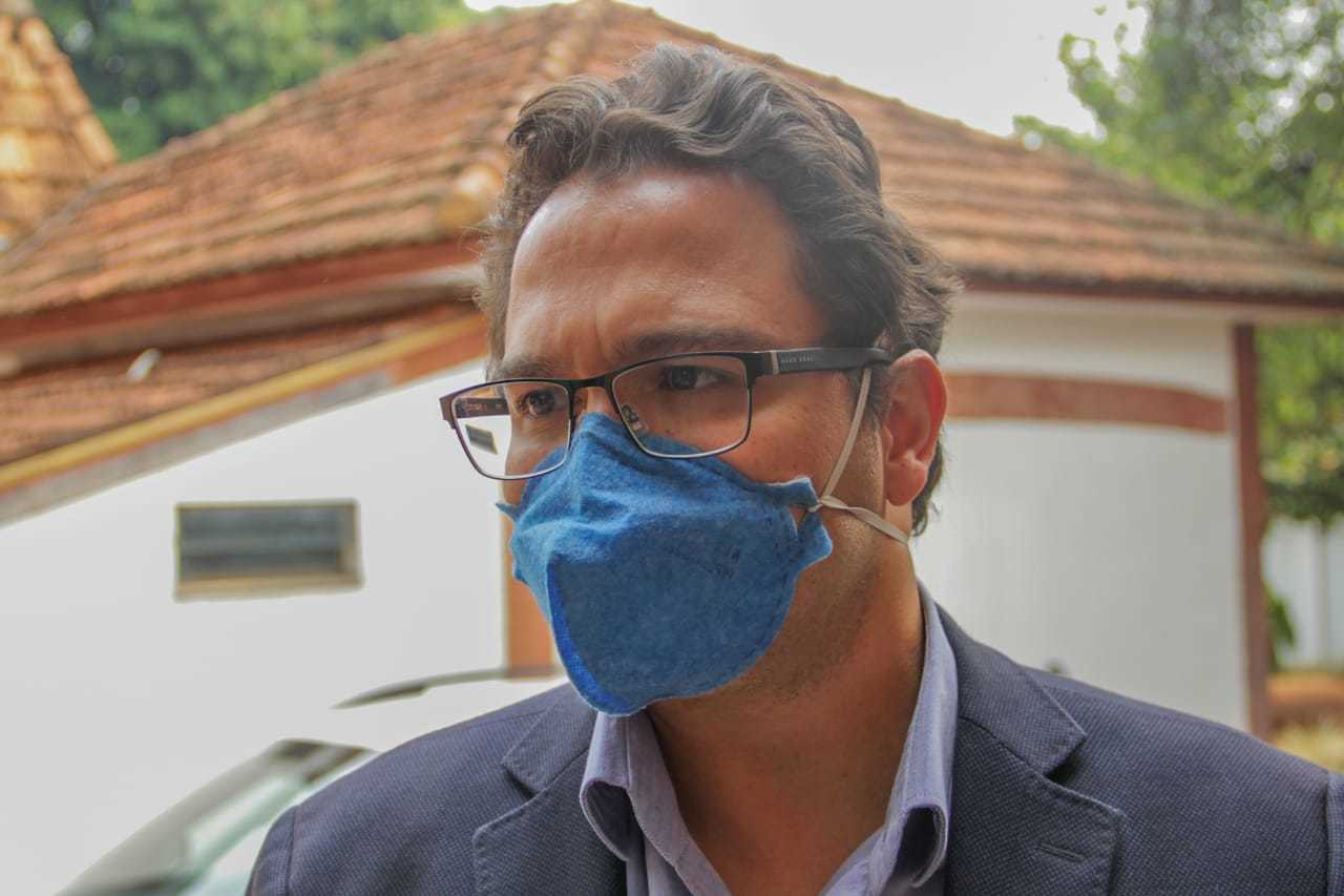 Secretário municipal de Planejamento e Finanças, Pedro Pedrossian Neto, durante evento (Foto: Silas Lima)