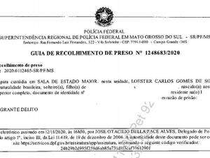 Print de documento anexado ao inquérito no STF mostra que chegou a ser expedida a guia de recolhimento de Trutis na condição de preso. (Foto: Reprodução de peça processual)