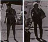 Pâmela à esquerda e a vítima, Dirce, em imagem de câmeras de segurança gravadas horas antes do crime. (Foto: Reprodução de processo)