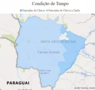 Previsão é de chuva em todo Estado (Foto: Reprodução/Cemtec MS)